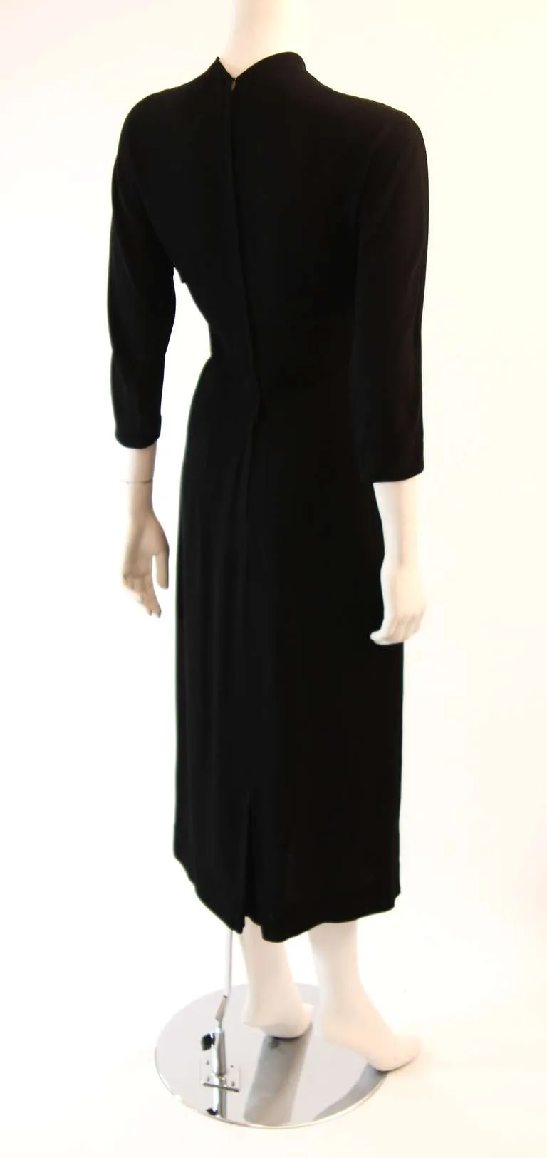 DOROTHY O'HARA 1950s Black Cocktail Dress