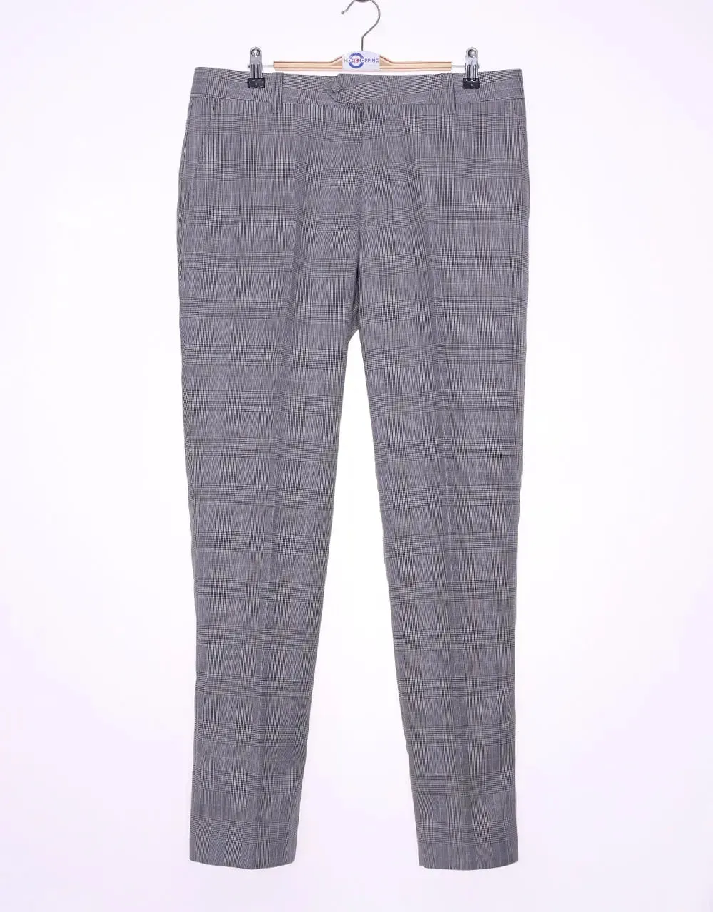 Double Breasted Suit | Grey Prince Of Wales Check Suit