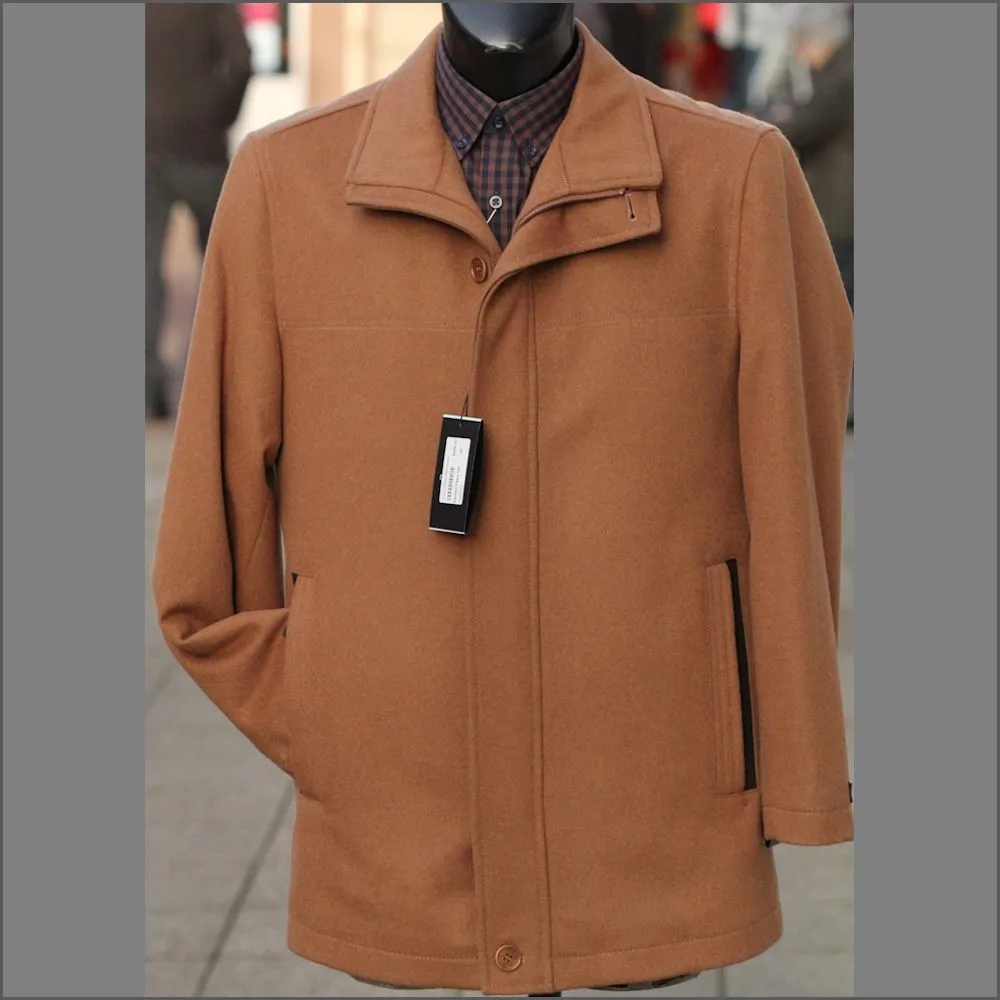 Douglas Kendell Fawn Wool Cashmere Car Coat<>