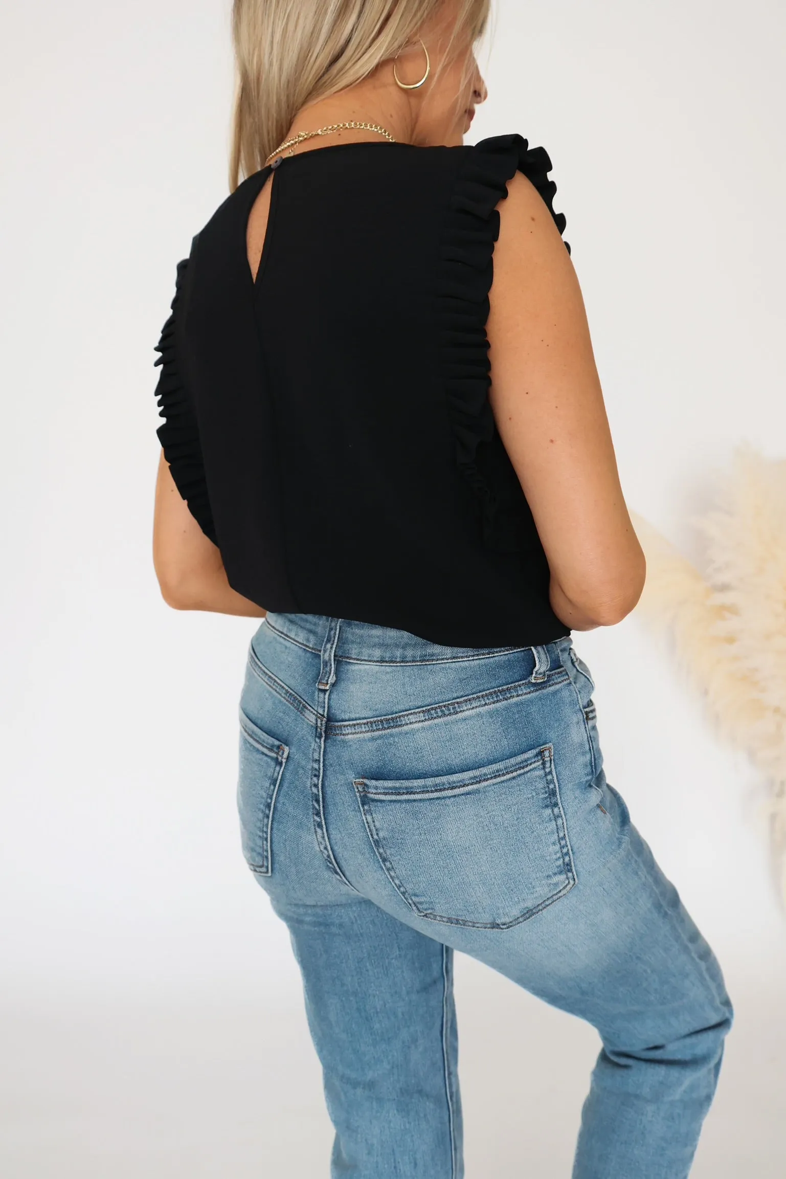 Downtown Top- Black  (FINAL SALE)