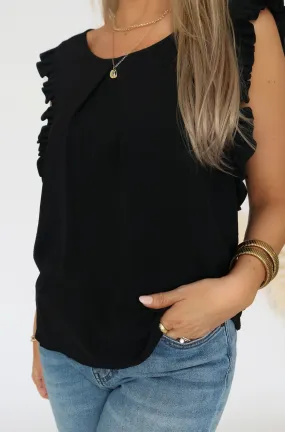 Downtown Top- Black  (FINAL SALE)