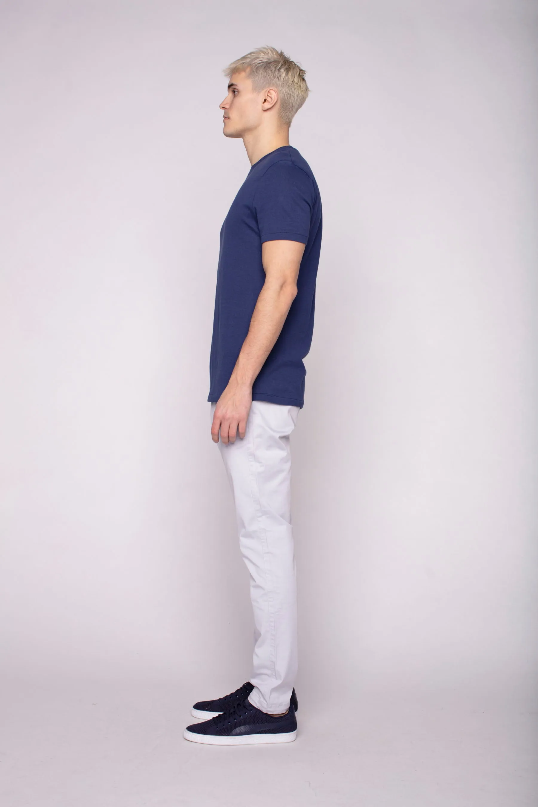 ELTON -  Slim Fit Chinos (Convertible Joggers) - Frost Blue