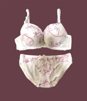 Espicopink | White Wedding Padded Bra and Panty Set