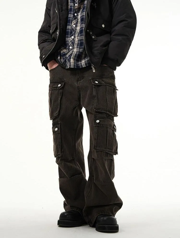 Faded Multi Pocket Denim Pants