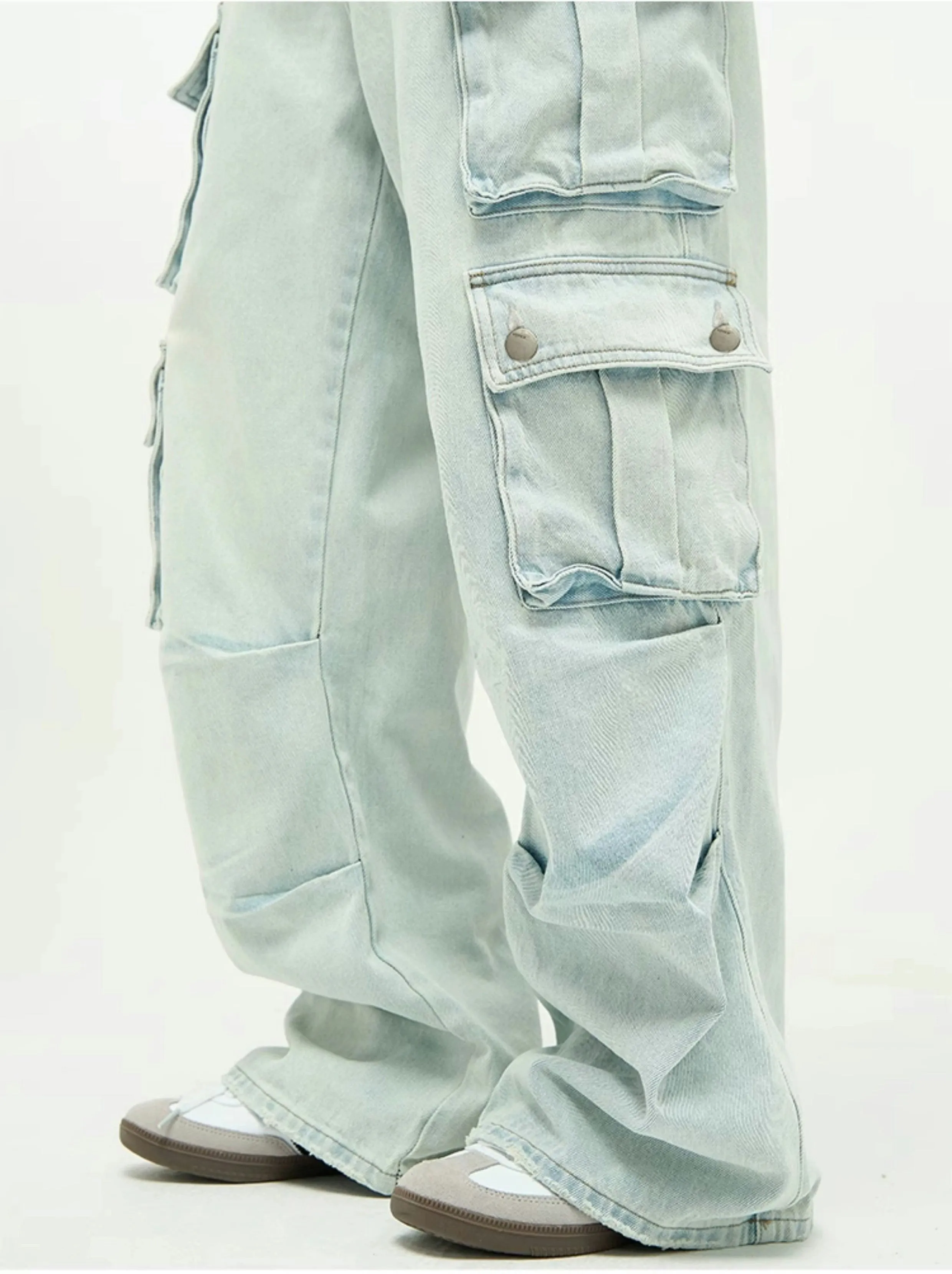 Faded Multi Pocket Denim Pants