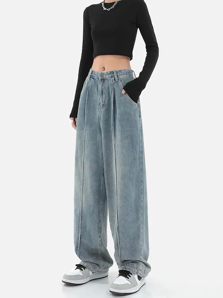 Fashion Harajuku Denim Baggy High Street Wide Leg Jeans