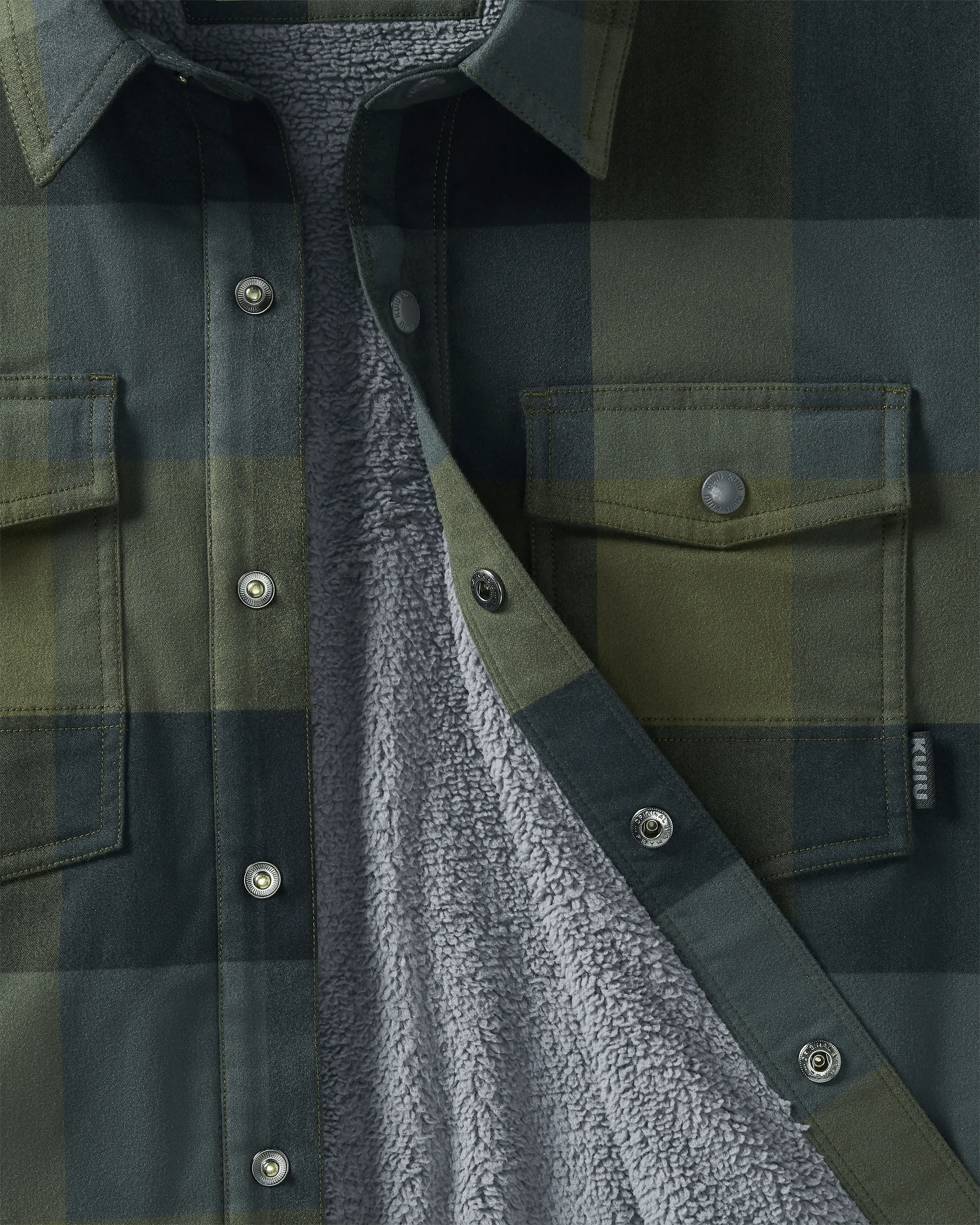 Field Flannel Fleece Shirt Jacket | Verde Plaid