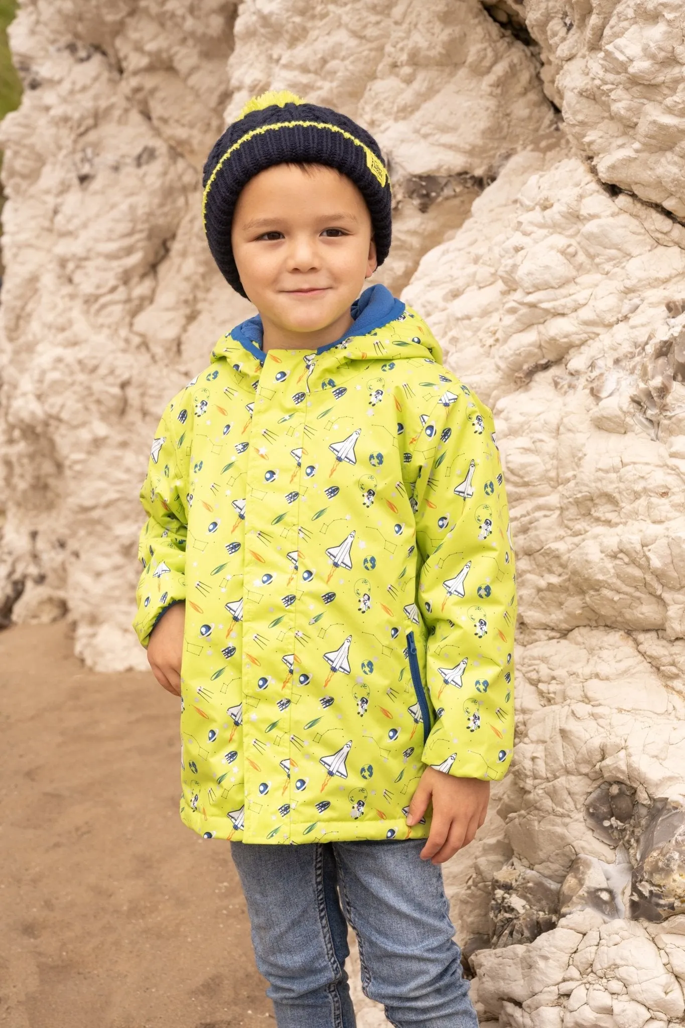 Finlay Coat - Lime Space Print