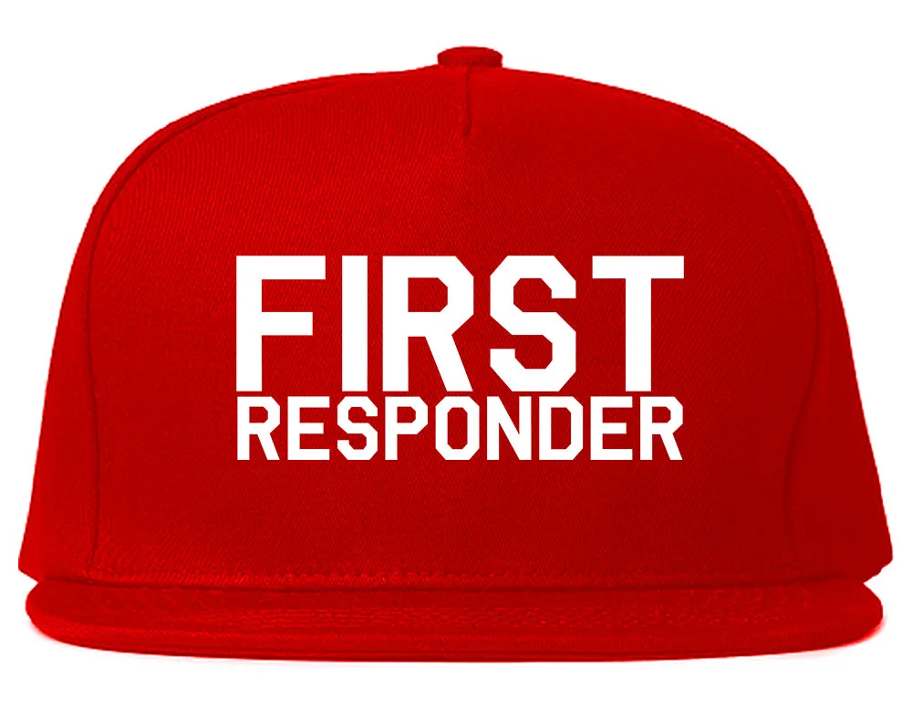 First Responder Firefighter Mens Snapback Hat