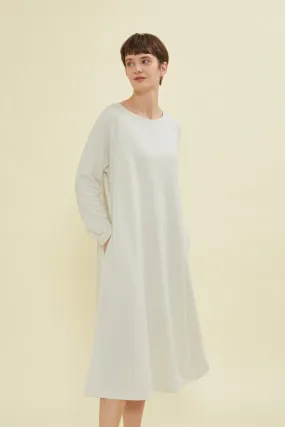 Fleece-Lined Flare Sweatshirt Nursing Dress