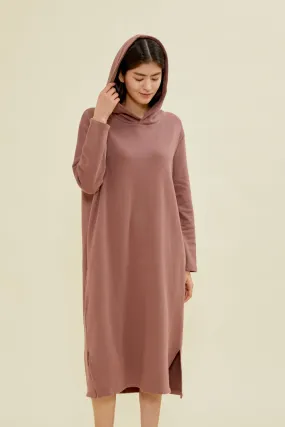 Fleece-Lined Hooded Sweatshirt Nursing Dress