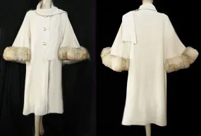 FROM MY OWN PERSONAL COLLECTION - GLAMOROUS VINTAGE KASHMIRACLE SHEARLING CAPE LIKE COAT - ABSOLUTELY BREATHTAKING!