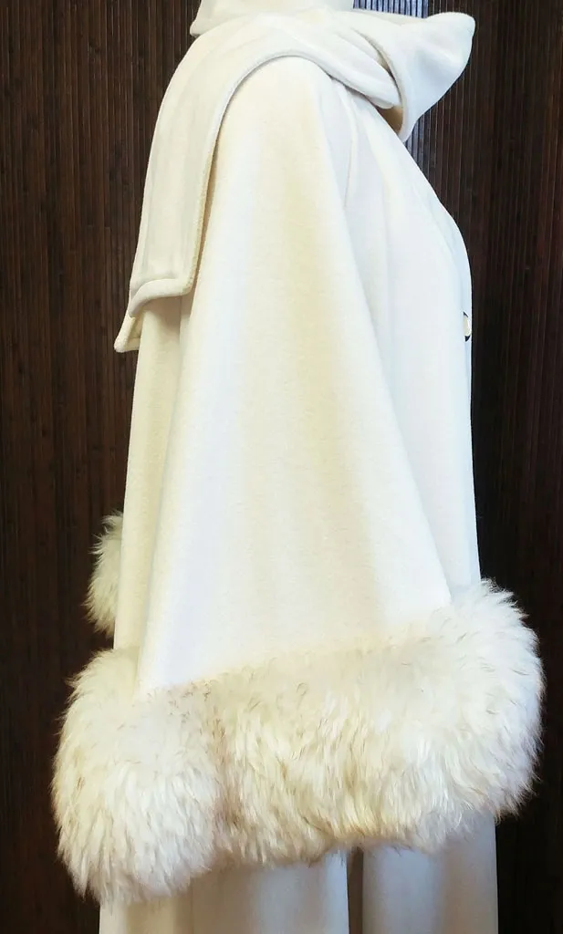 FROM MY OWN PERSONAL COLLECTION - GLAMOROUS VINTAGE KASHMIRACLE SHEARLING CAPE LIKE COAT - ABSOLUTELY BREATHTAKING!