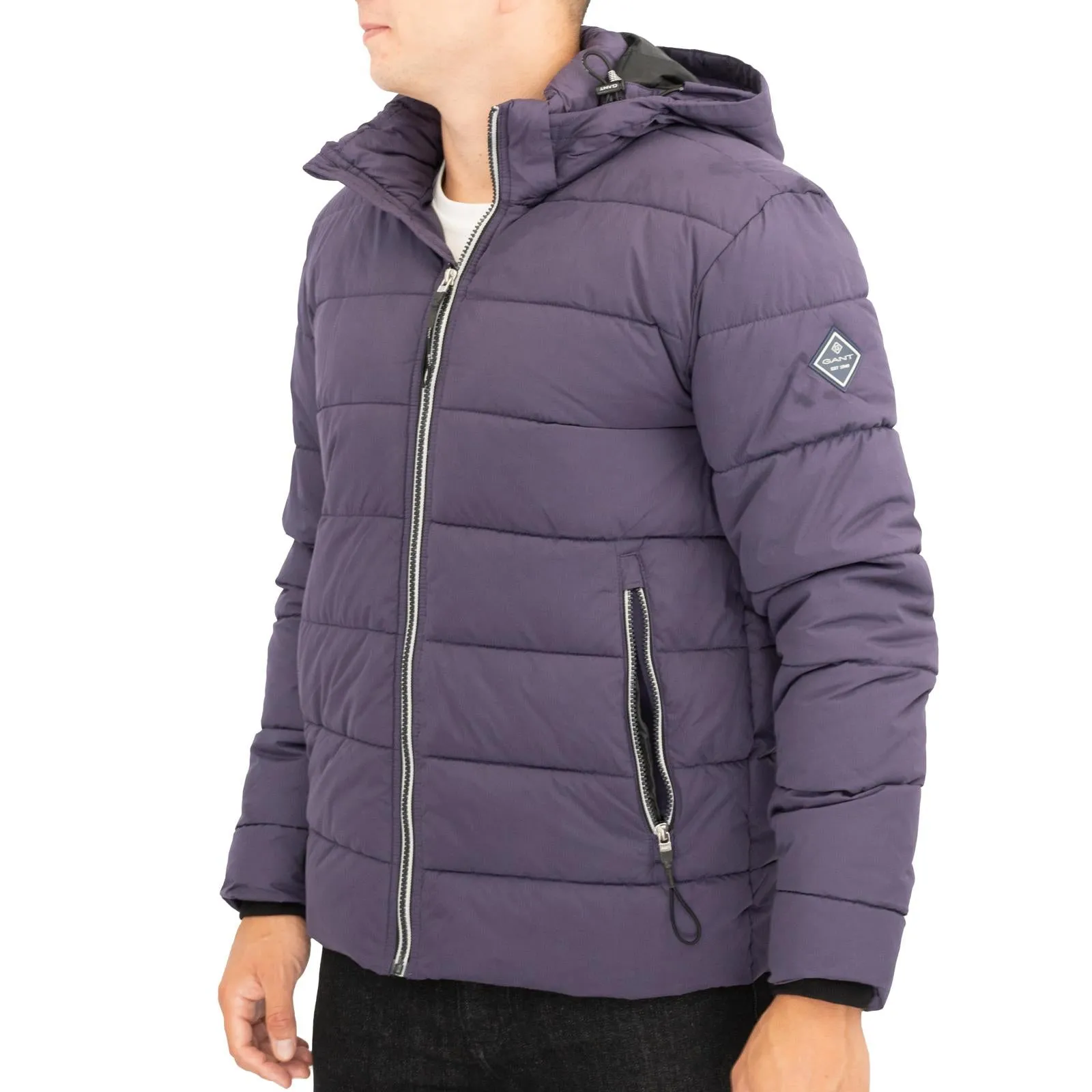 GANT Mens Jacket Coat Active Cloud Padded Purple