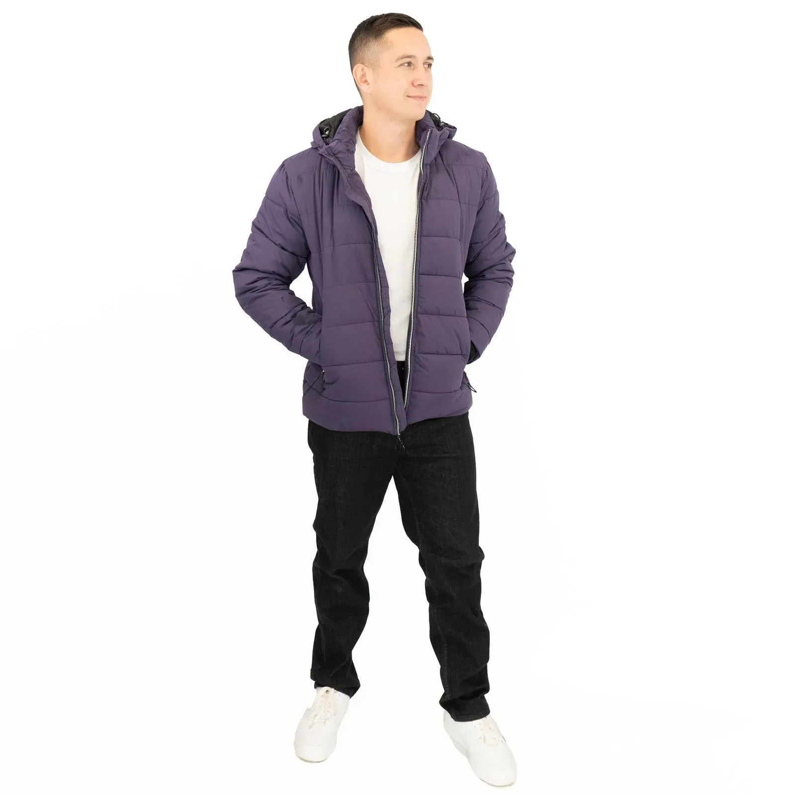 GANT Mens Jacket Coat Active Cloud Padded Purple