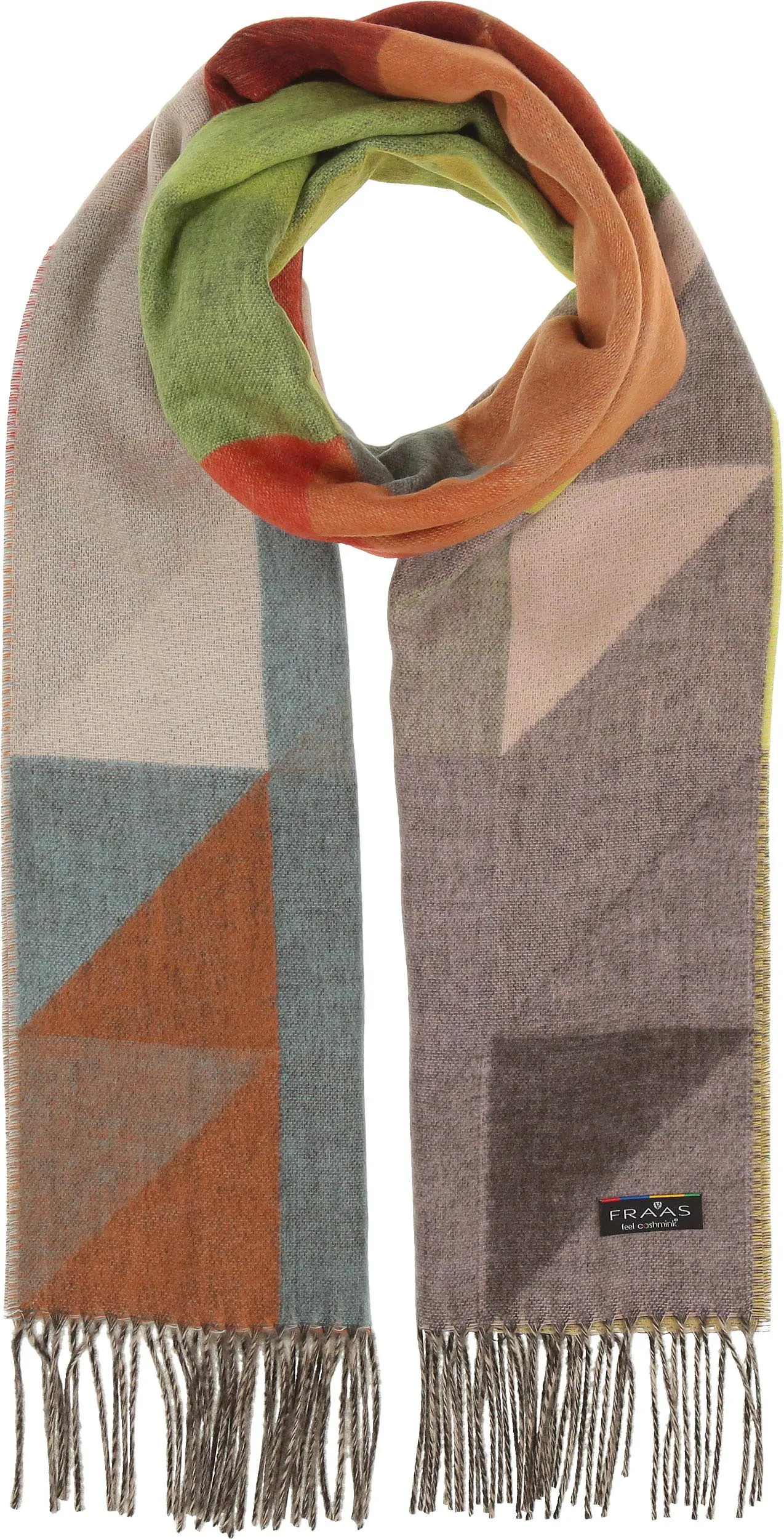 Geometric Colorblock Cashmink Scarf