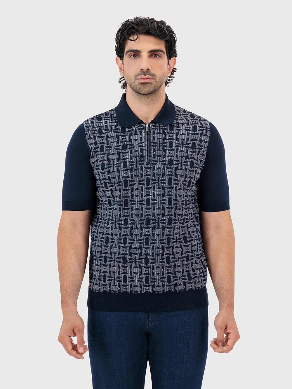 Geometric Zipped Polo