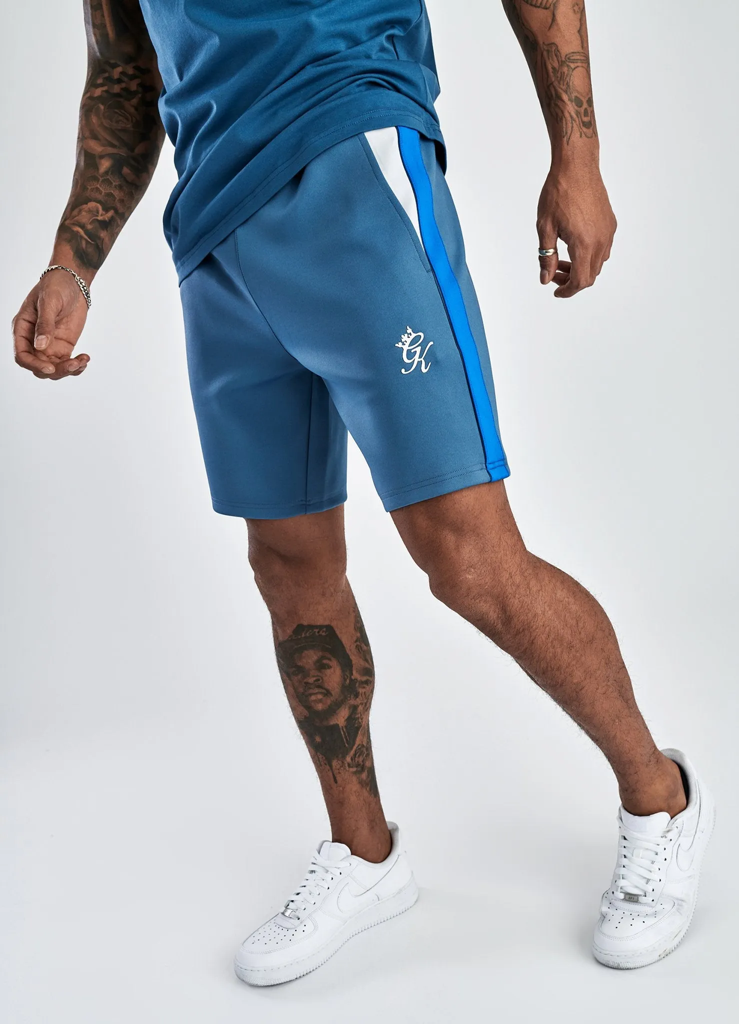 GK Core Plus Contrast Poly Short - Blue Mist