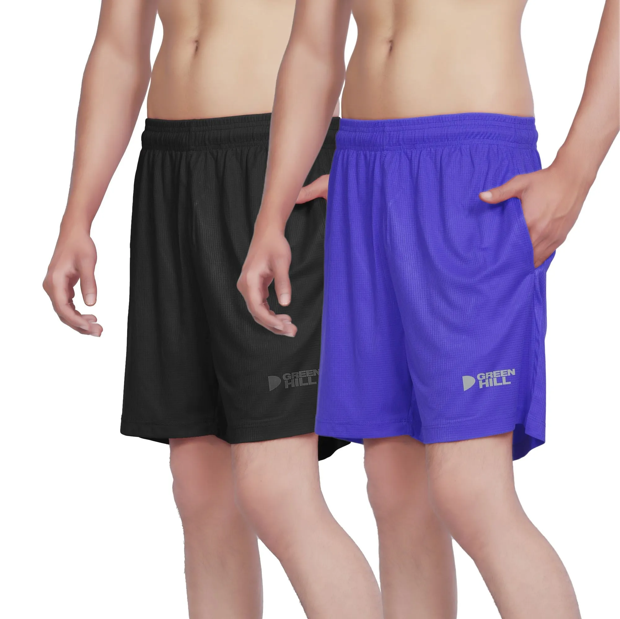 Green Hill Men Running GYM Short (Pack of 2)