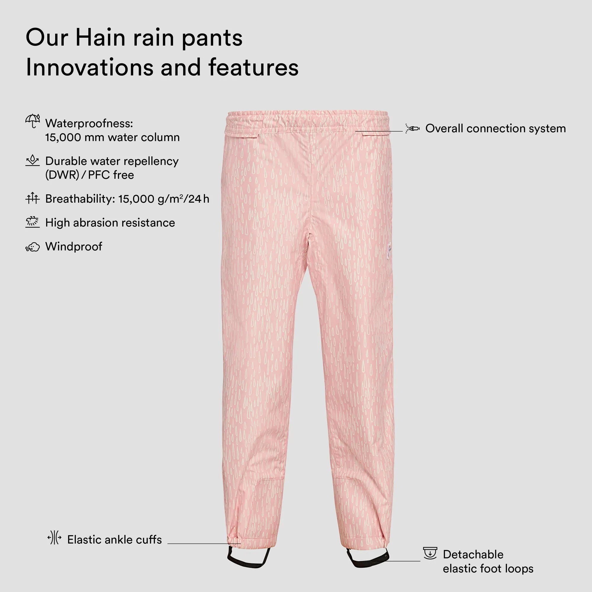 Hain rain pants "Twine"