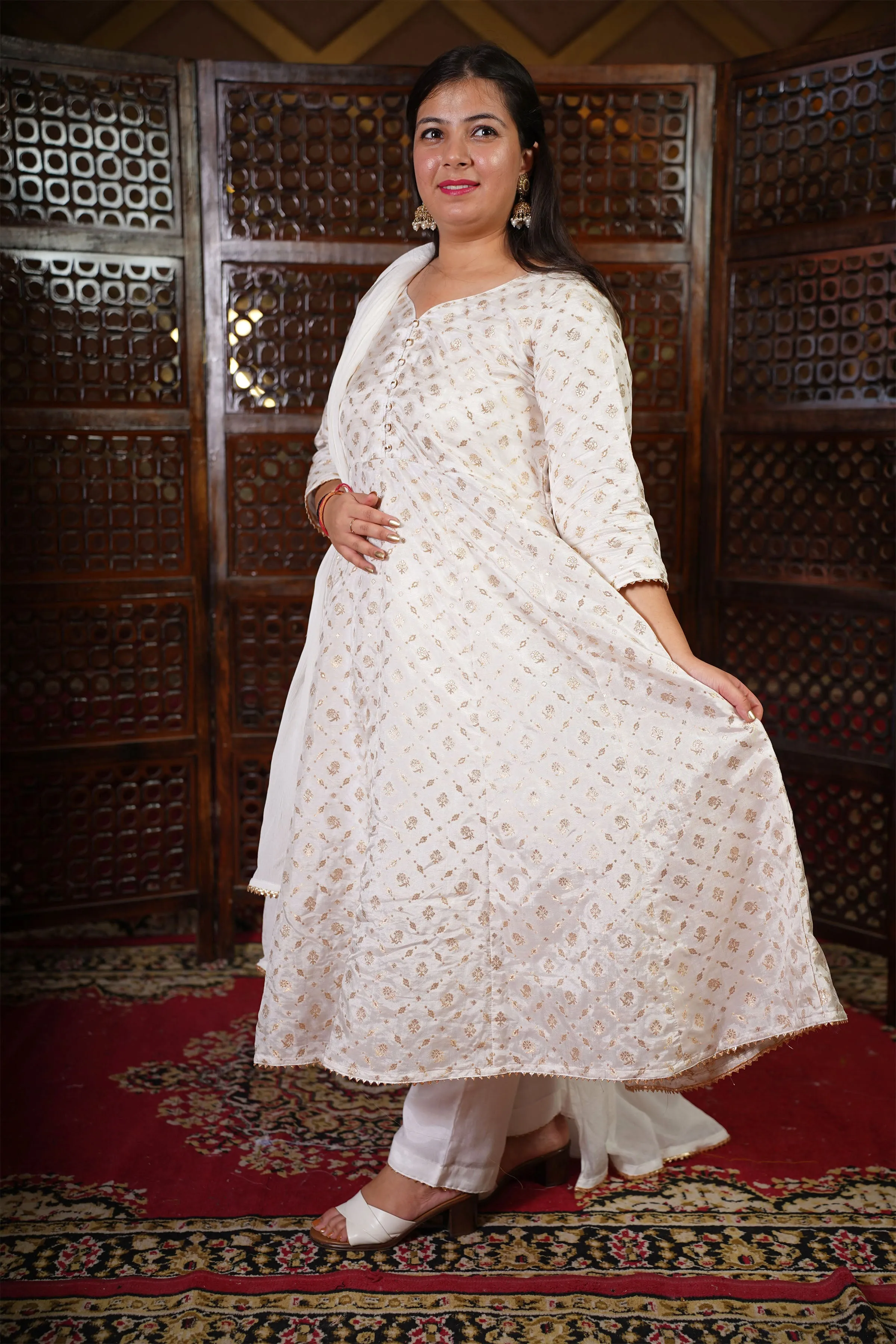 Harika Jacquard Silk Anarkali Set