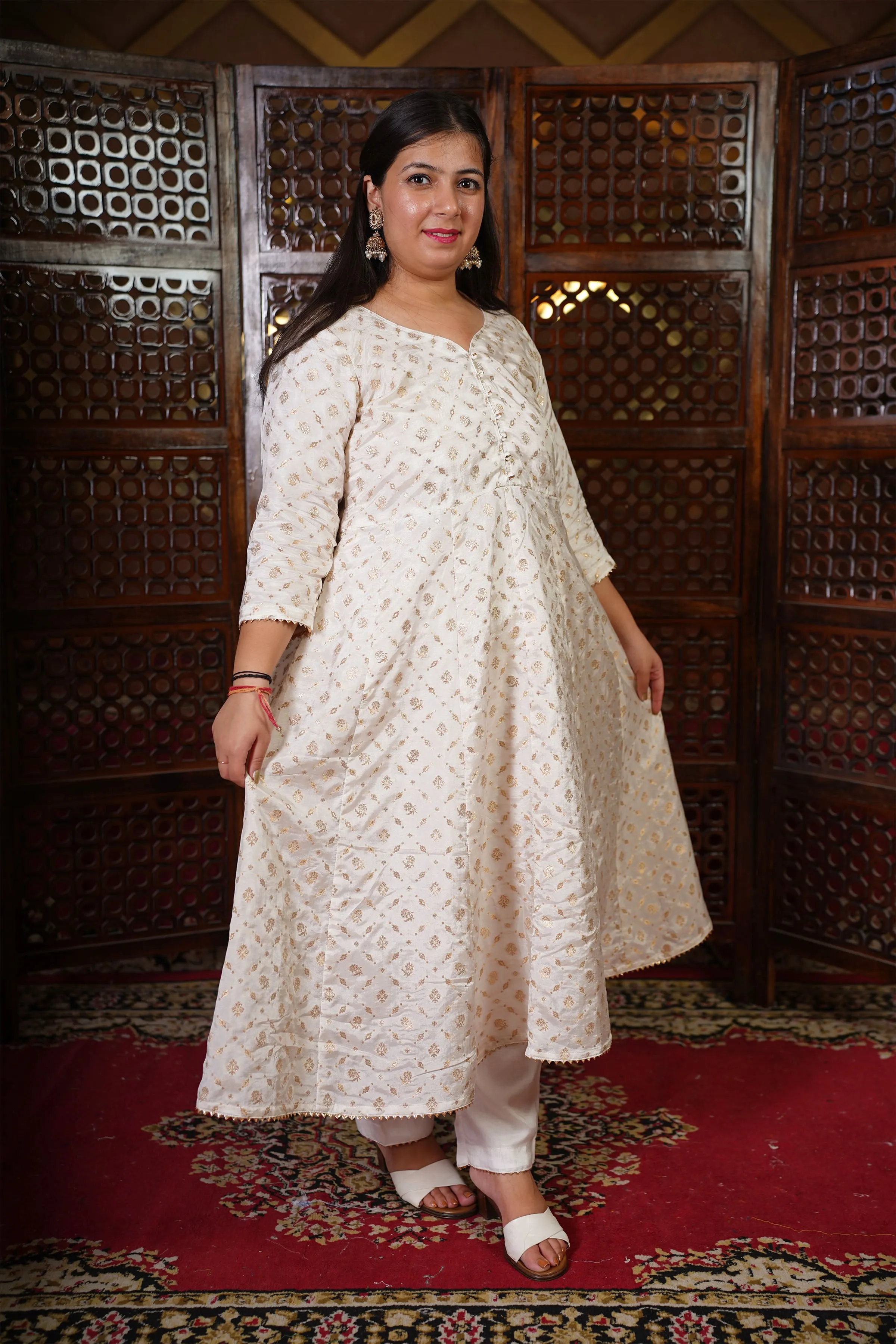 Harika Jacquard Silk Anarkali Set