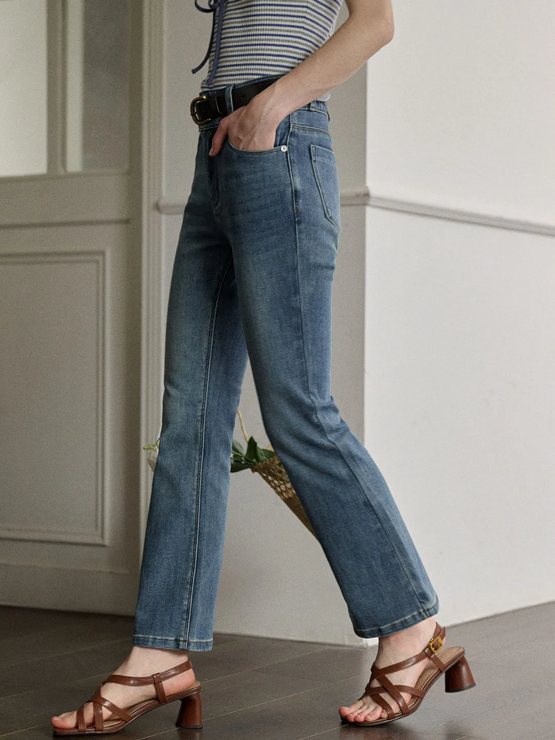 Hayden Classic High-waisted Cropped Straight-leg Jeans