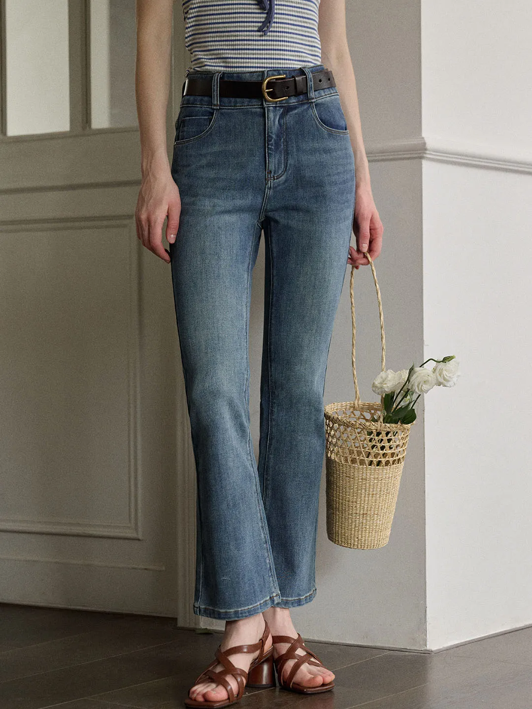 Hayden Classic High-waisted Cropped Straight-leg Jeans