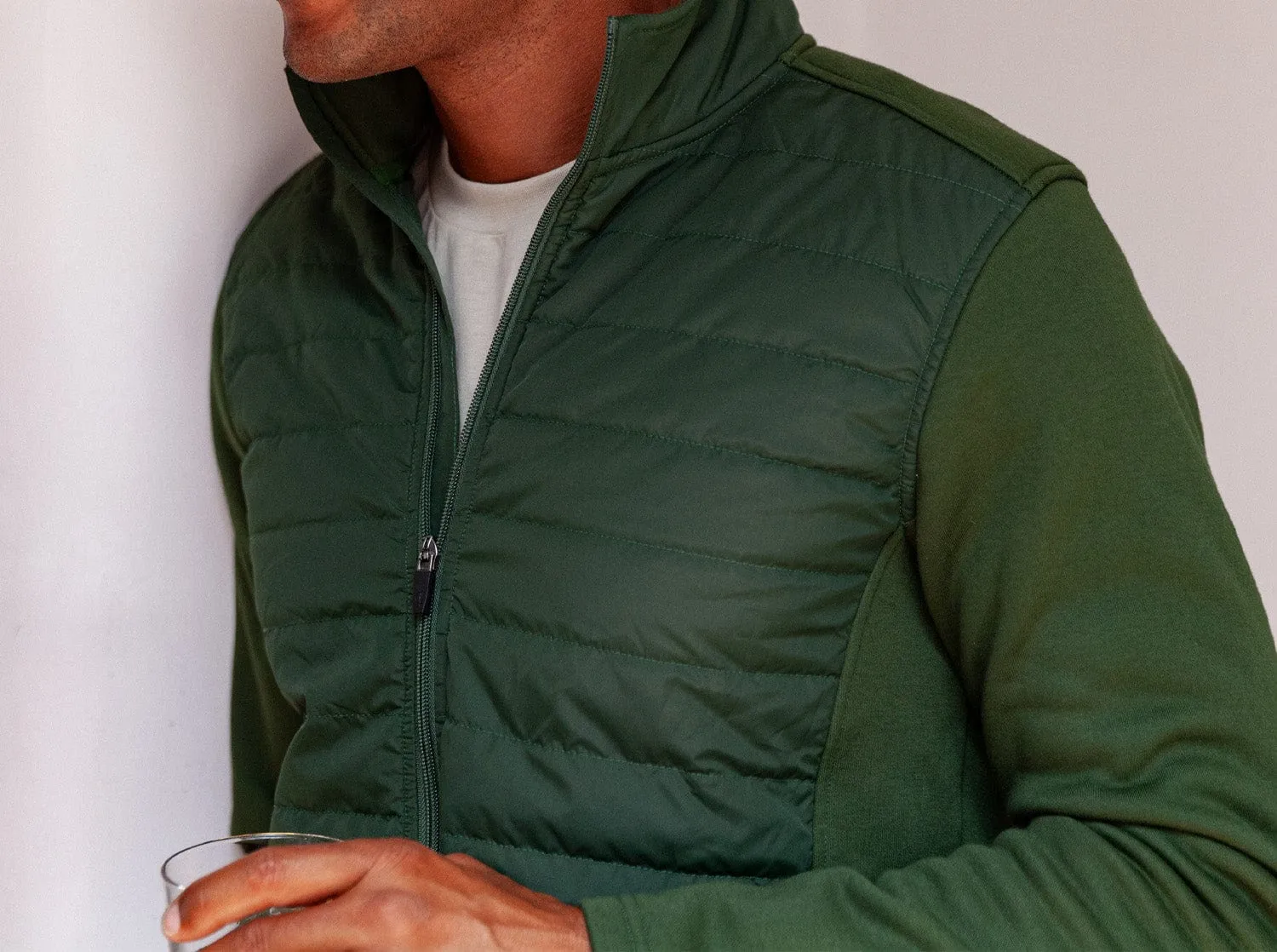 Hybrid Puffer Jacket - Pine