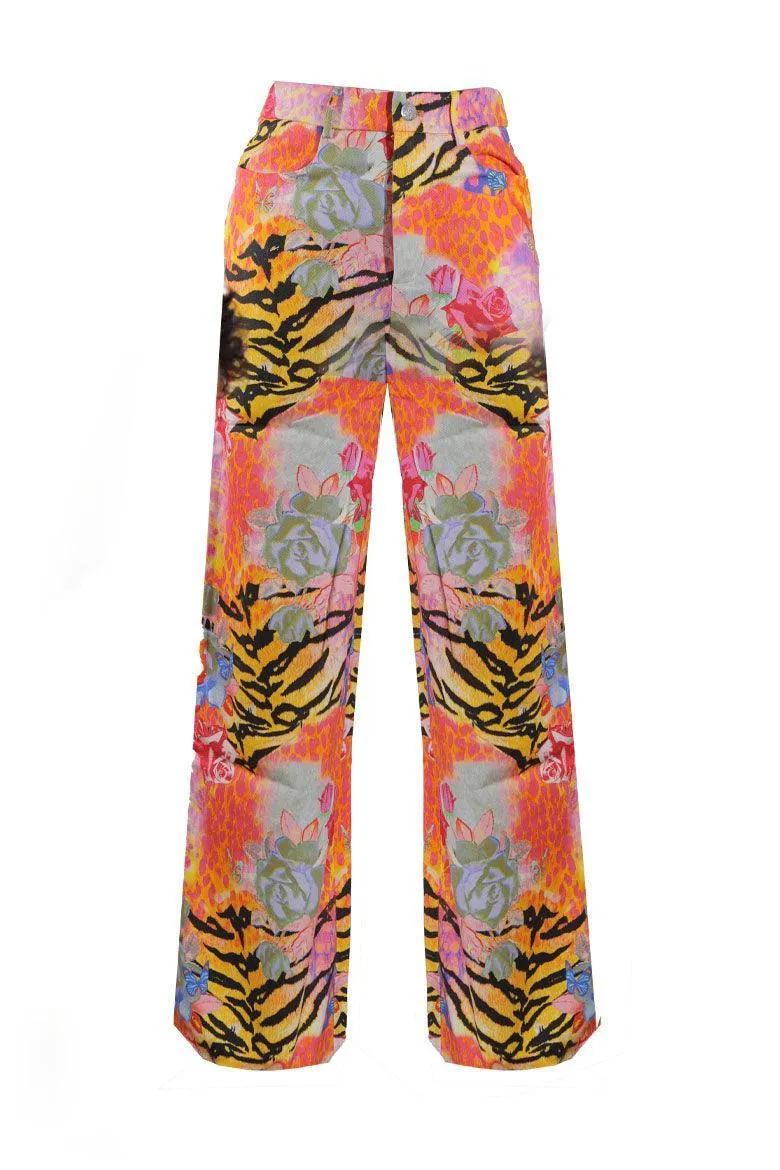 Hypnotize Straight Leg Jeans in Animal Print