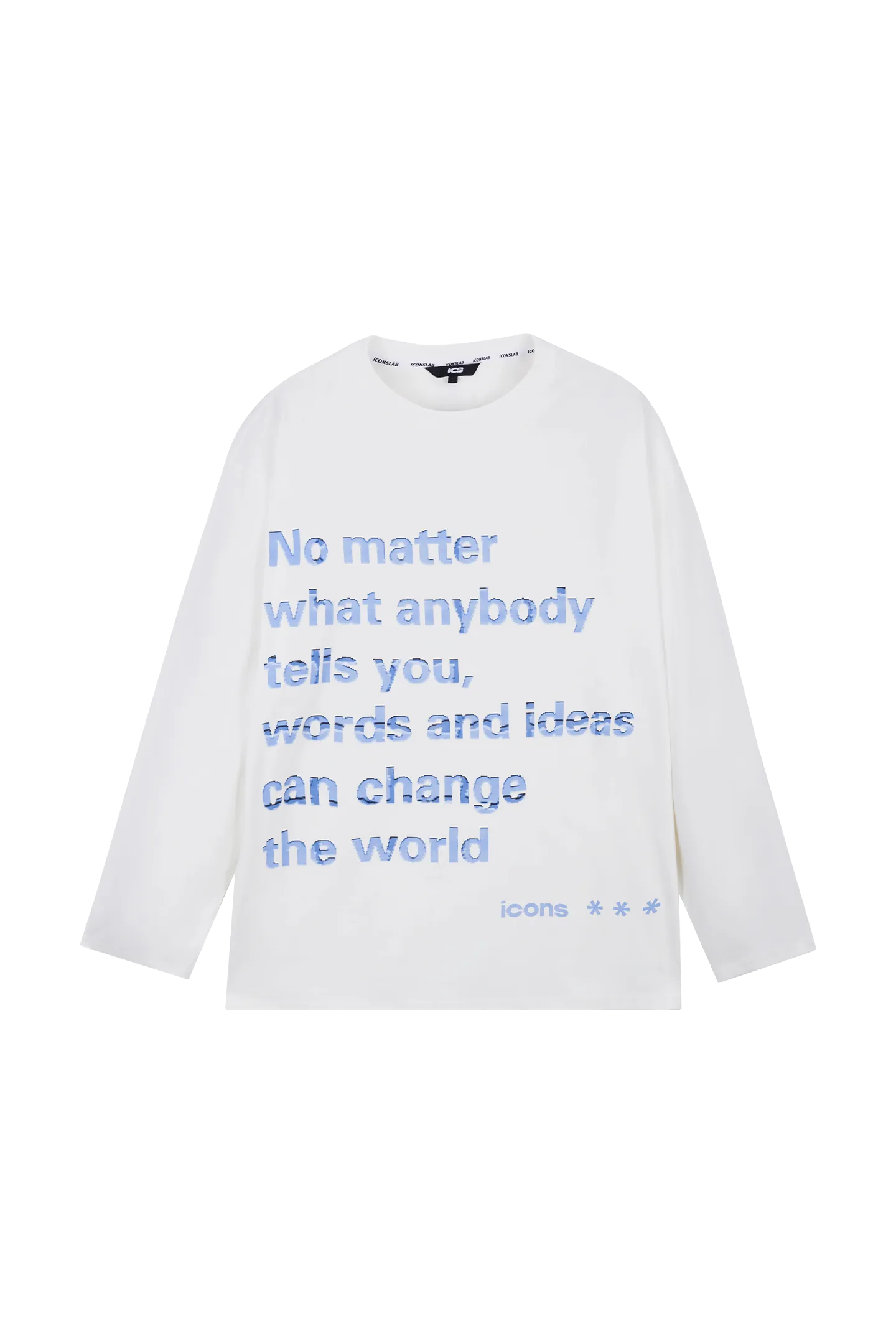 ICS Mosaic Text Long-sleeved T-shirt