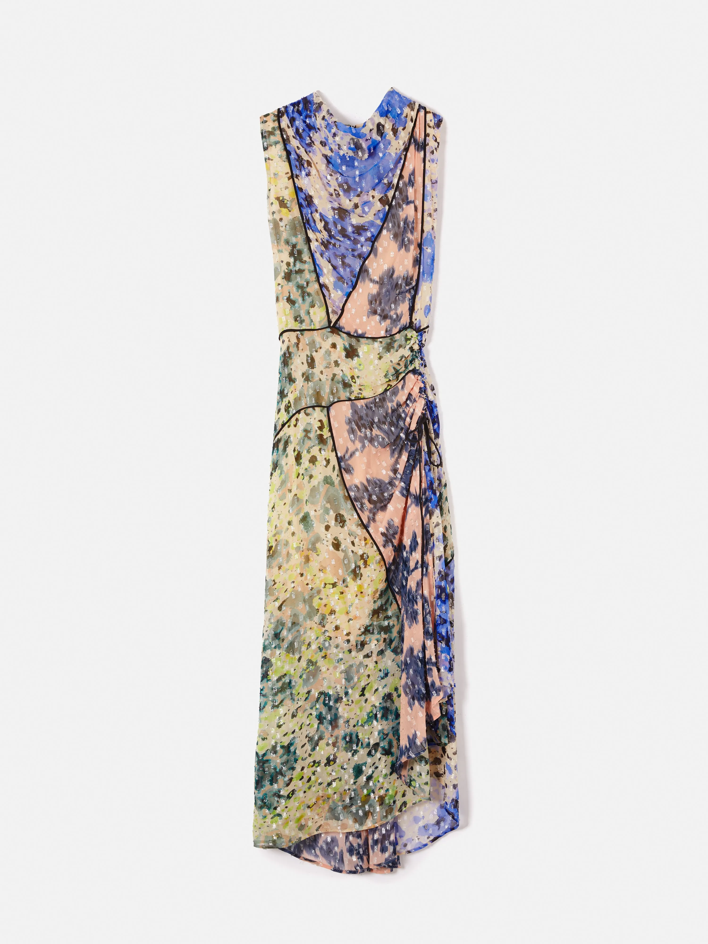 Ikat Posy Metallic Maxi Dress | Multi