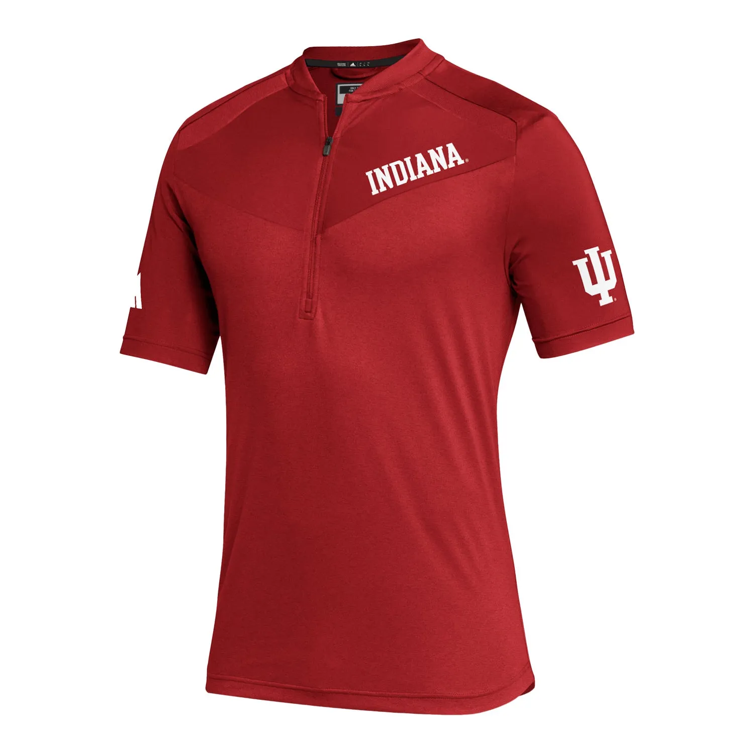 Indiana Hoosiers Adidas Sideline Zip Crimson Polo