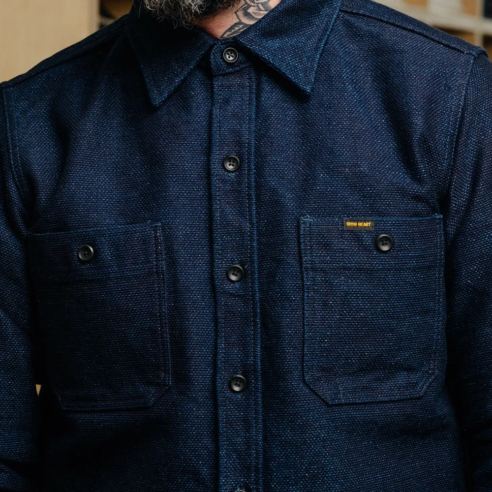 Iron Heart IHSH-397-IND Sashiko Work Shirt Indigo