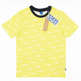 Jack & Jones Kids Lime Green Summer T-Shirts Stripes Casual Crew Neck Tops