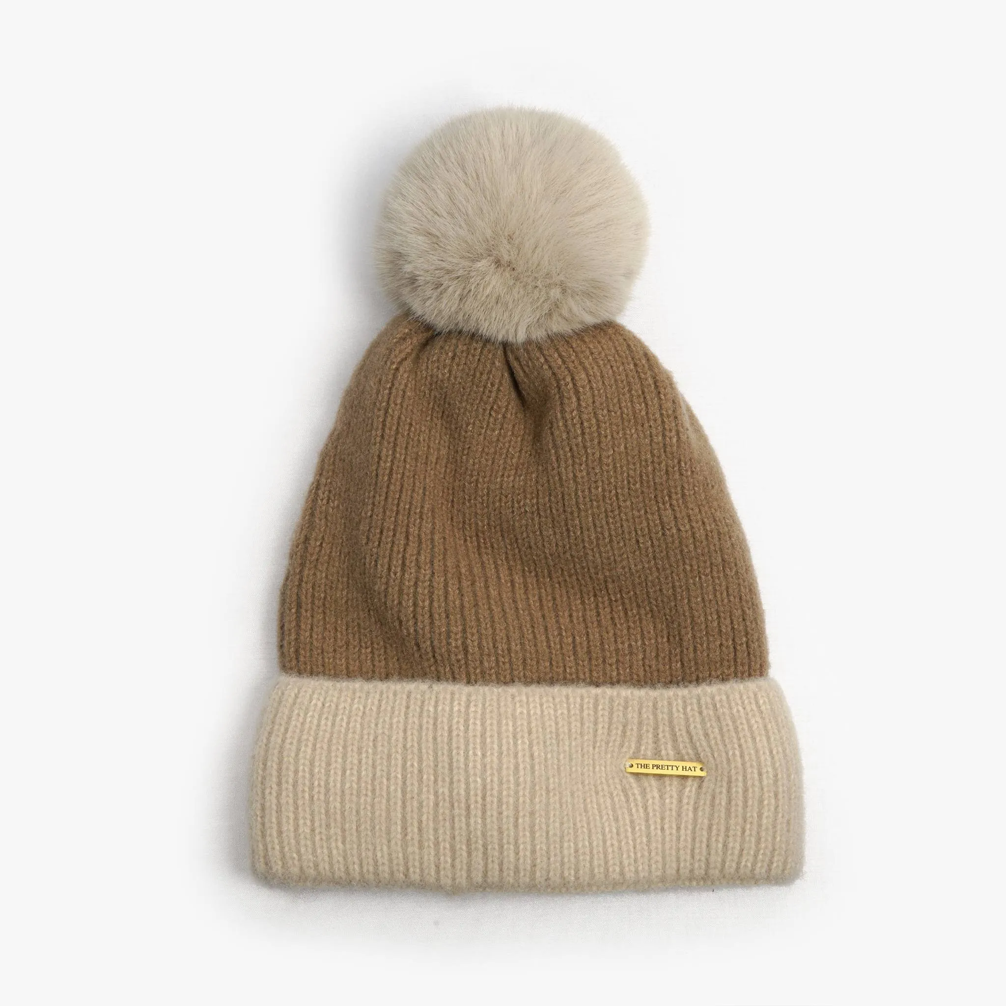 Jody Two Tone Fleece Lined Beanie - Cappucino