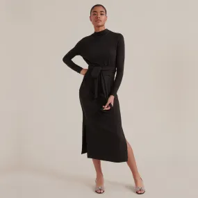 Kennedy Long-Sleeve Tie-Front Dress