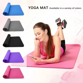 Large Size Non-Slip Yoga Fitness Mat 72" x 23.5" x 0.4" - Moisture-Proof & Sweat-Proof