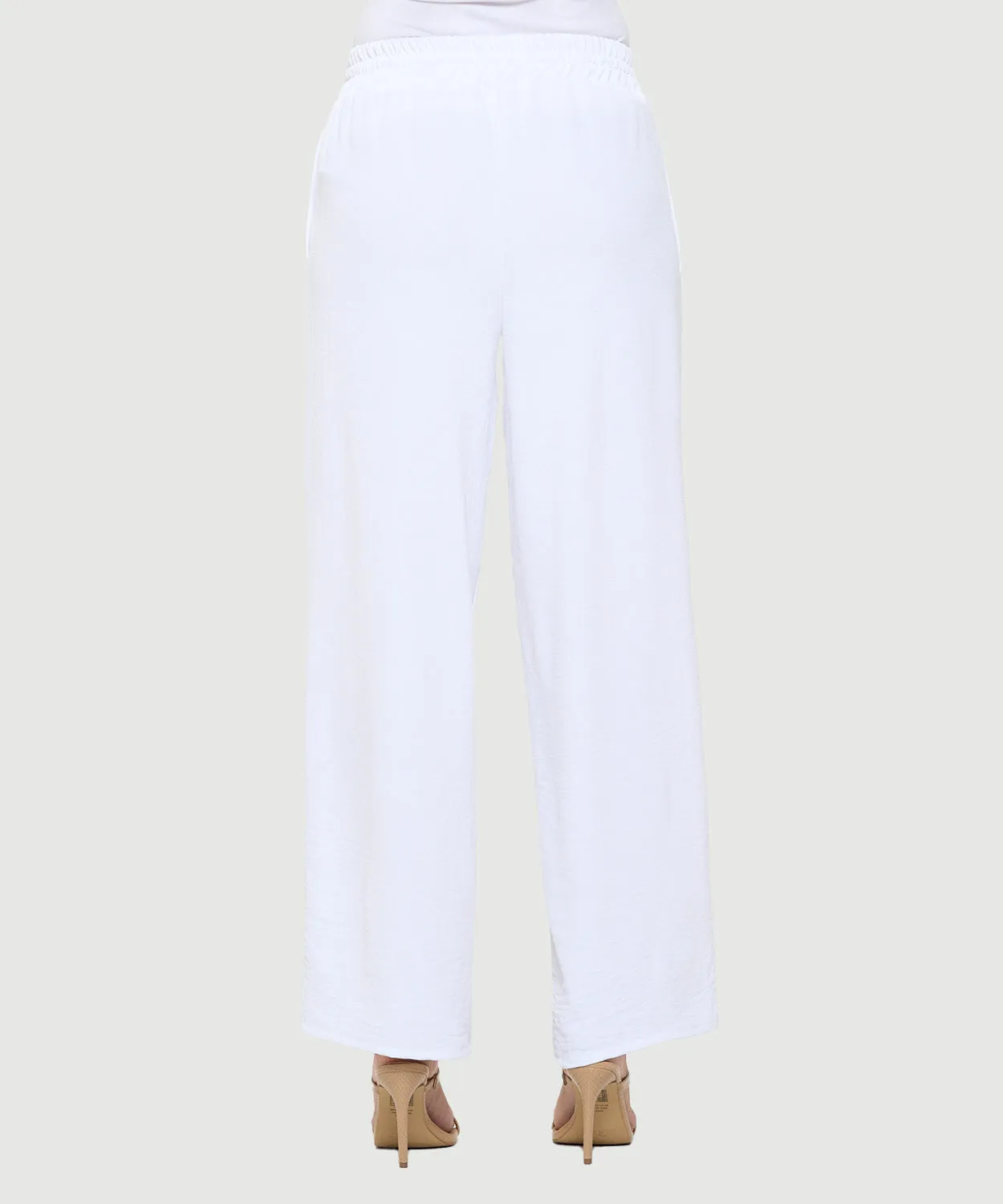 Last Tango Drawstring Straight Leg Pant | White,Berry