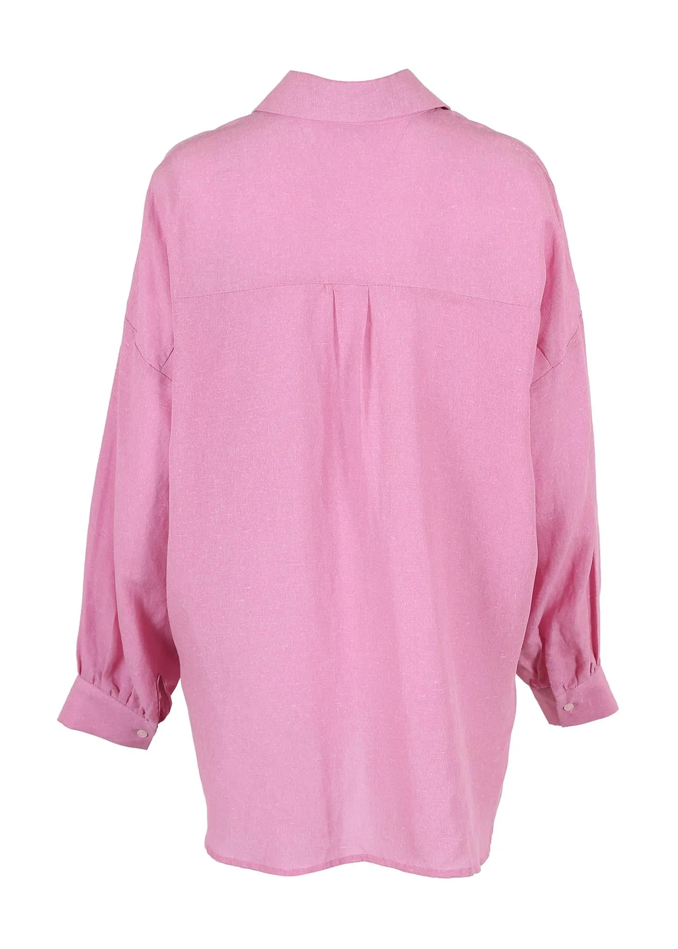 Le Bon Luminary Shirt Pink in Linen Blend