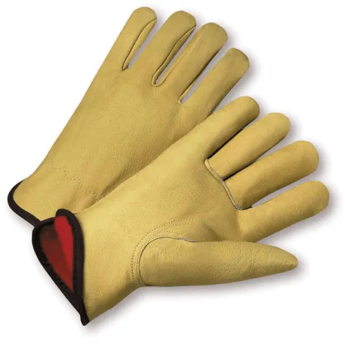 LEATHER GLOVE, DRIVER, 9940KF, PIGSKIN, FLEECE LINED, KEYSTONE THUMB, 12PK