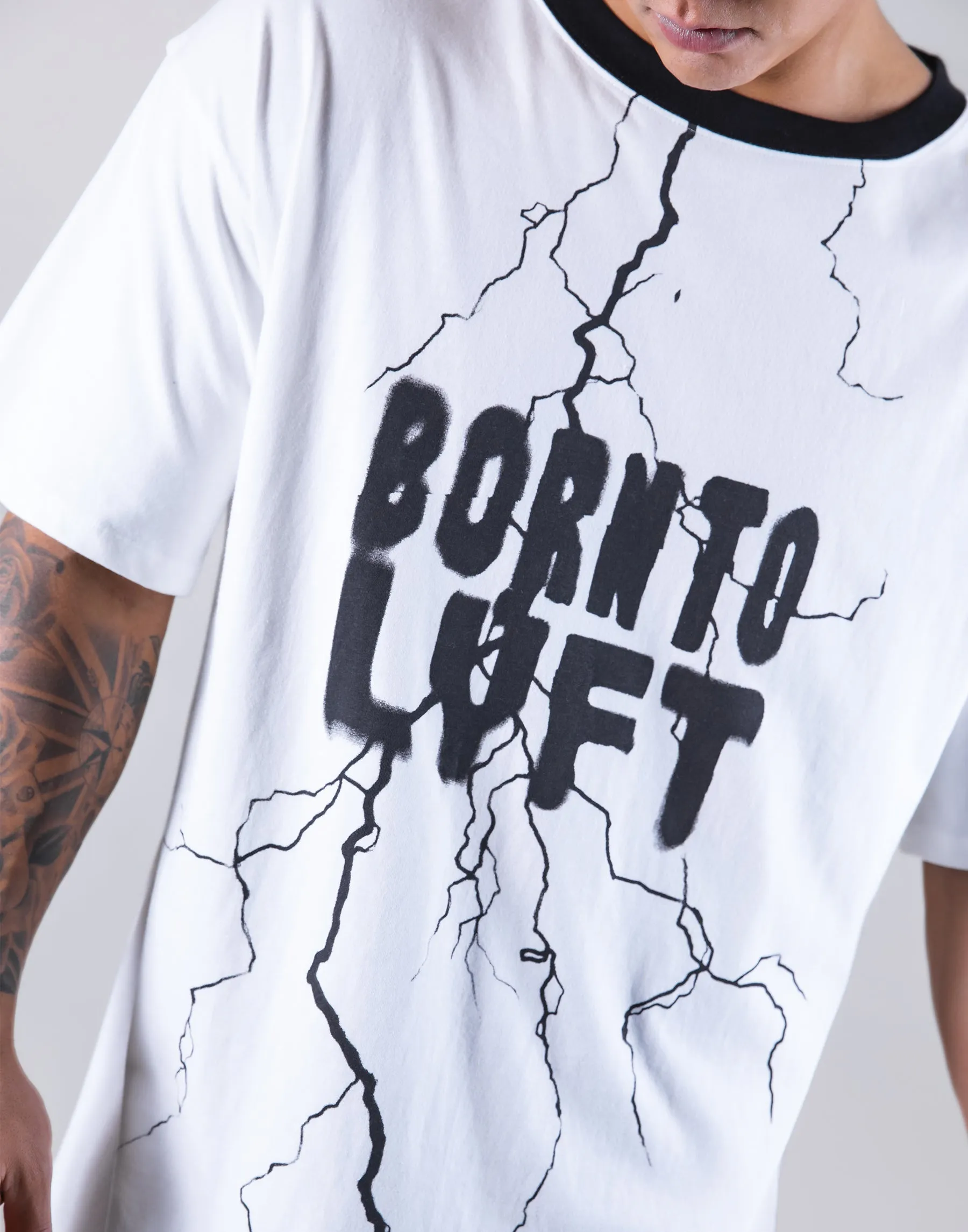 Lightning Paint Big T-Shirt - White