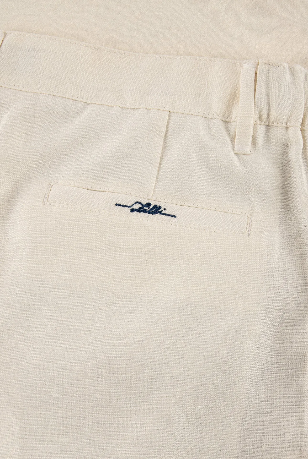 Linen and Silk Slim Fit Pants