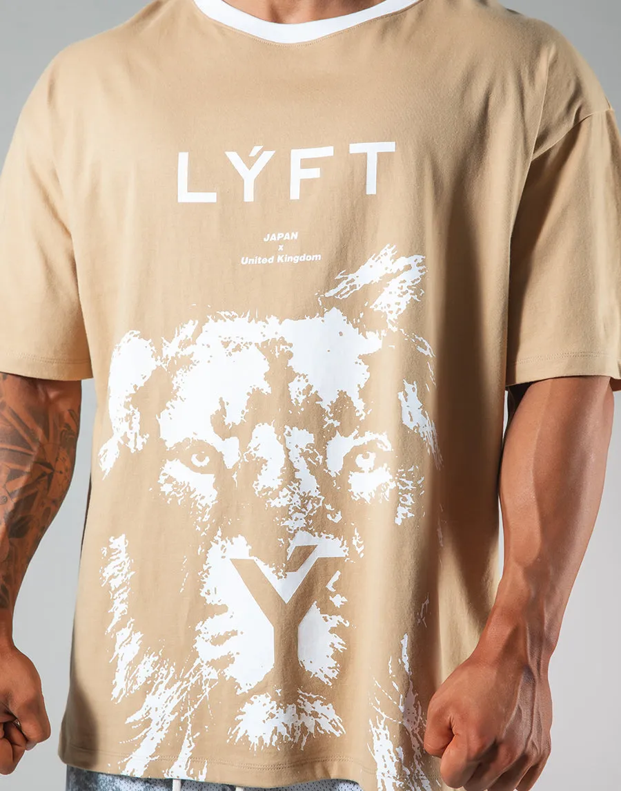 Lion Big T-shirts - Beige