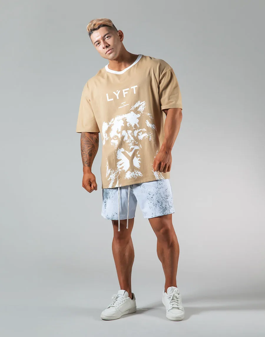 Lion Big T-shirts - Beige