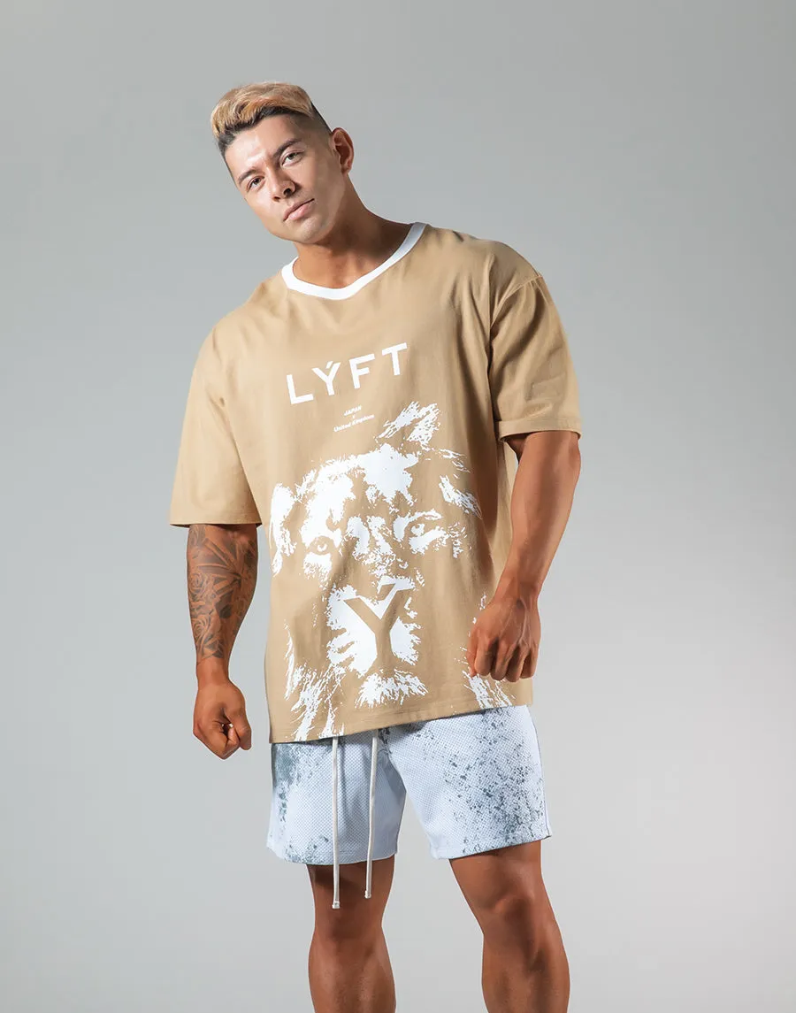 Lion Big T-shirts - Beige