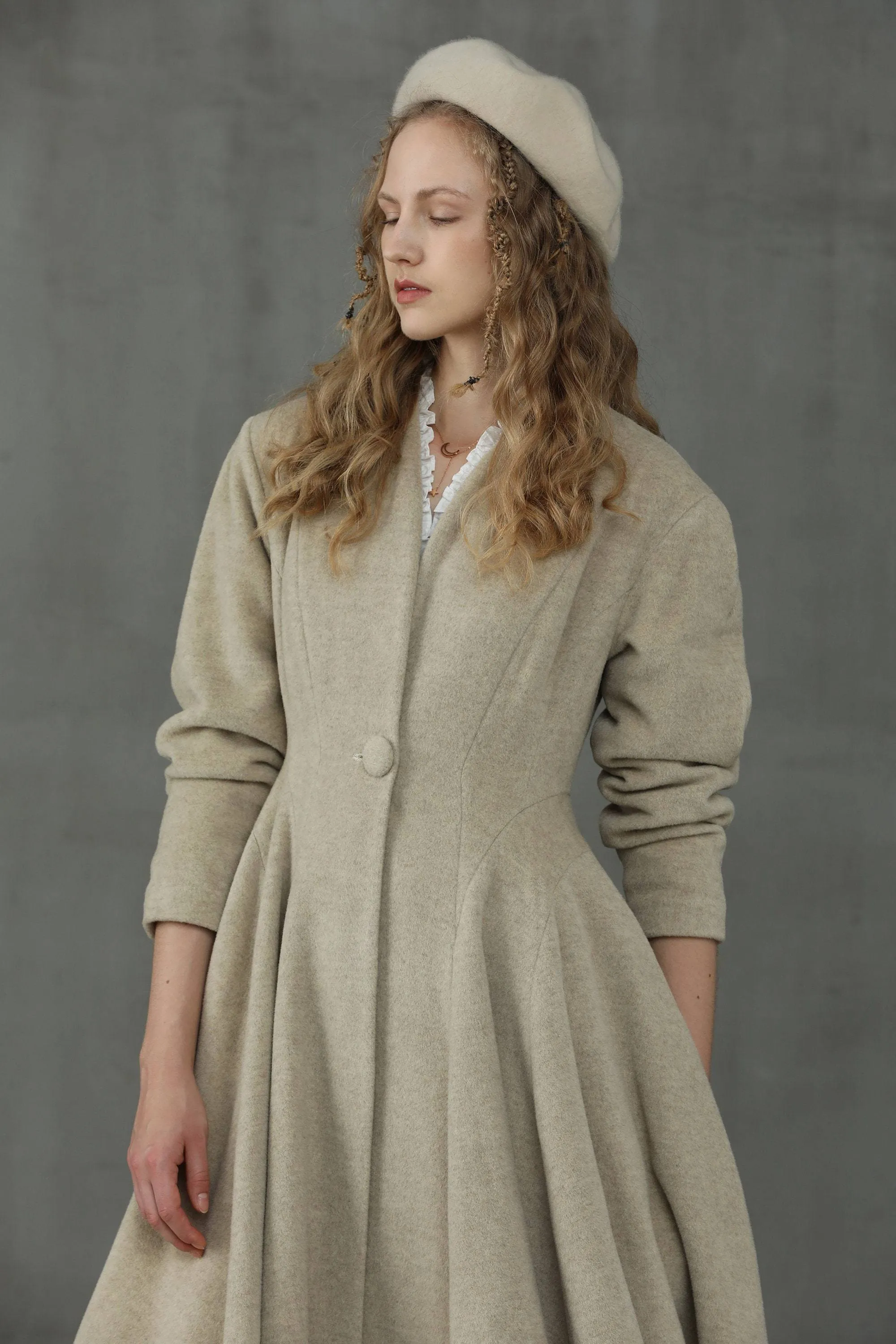 Little Women 22 | Wool Coat in Floralwhite