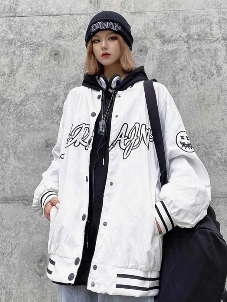 Loose Korean Student Baseball Uniform Jacket