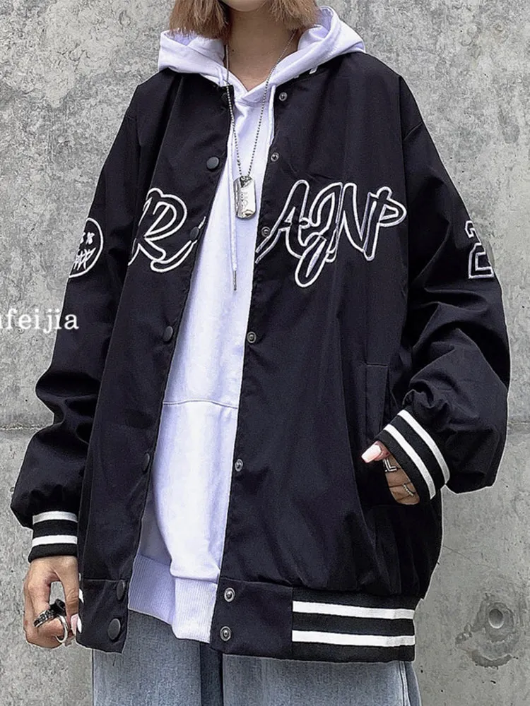 Loose Korean Student Baseball Uniform Jacket