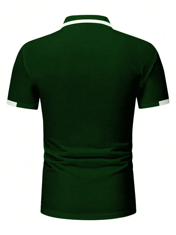 Manfinity Homme Polo Shirt Brooklyn In Bottle Green